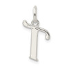 Lex & Lu Sterling Silver Polished Glitter Enamel Letter T Pendant - 4 - Lex & Lu Lex & Lu Sterling Silver Polished Glitter Enamel Letter T Pendant - 4 - Lex & Lu