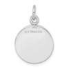 Lex & Lu Sterling Silver w/Rhodium Polished Leaf Pendant - 3 - Lex & Lu