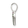 Lex & Lu Sterling Silver Polished Red White & Green CZ Joy Pendant - 2 - Lex & Lu