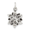 Lex & Lu Sterling Silver Antiqued Flower Pendant - 3 - Lex & Lu