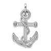 Lex & Lu Sterling Silver w/Rhodium CZ Anchor Pendant LAL107502 - 3 - Lex & Lu