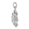 Lex & Lu Sterling Silver w/Rhodium CZ Flower Pendant LAL107572 - 2 - Lex & Lu