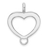 Lex & Lu Sterling Silver Heart Shaped Charm Carrier Pendant - Lex & Lu