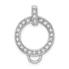 Lex & Lu Sterling Silver CZ Charm Holder Pendant - Lex & Lu