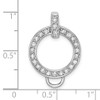 Lex & Lu Sterling Silver CZ Charm Holder Pendant - 4 - Lex & Lu