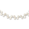 Lex & Lu Sterling Silver Freshwater Cultured Button Pearl Necklace 16'' - Lex & Lu