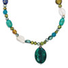 Lex & Lu Sterling Silver CI/Lapis/Agate/Howlite/Jade/Chrysocolla/Necklace 28'' - Lex & Lu