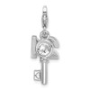 Lex & Lu Sterling Silver 3-D Enameled 21 and Key w/Lobster Clasp Charm - 3 - Lex & Lu