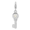 Lex & Lu Sterling Silver 3-D Enameled Key w/Lobster Clasp Charm - 3 - Lex & Lu