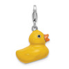 Lex & Lu Sterling Silver 3-D Enameled Duck w/Lobster Clasp Charm - 3 - Lex & Lu