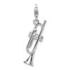 Lex & Lu Sterling Silver Polished Trumpet w/Lobster Clasp Charm - 3 - Lex & Lu