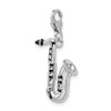 Lex & Lu Sterling Silver 3-D Enameled Saxophone w/Lobster Clasp Charm - 4 - Lex & Lu