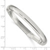 Lex & Lu Sterling Silver 6.25mm Solid Polished Plain Slip-On Bangle Bracelet - 3 - Lex & Lu