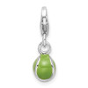 Lex & Lu Sterling Silver 3-D Enameled Tennis Ball w/Lobster Clasp Charm - 3 - Lex & Lu