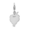 Lex & Lu Sterling Silver Crystals Palm Tree w/Lobster Clasp Charm - 3 - Lex & Lu