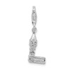 Lex & Lu Sterling Silver 3-D Polished Big Ben w/Lobster Clasp Charm - 3 - Lex & Lu