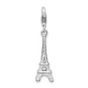 Lex & Lu Sterling Silver Polished Eiffel Tower w/Lobster Clasp Charm - Lex & Lu