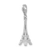 Lex & Lu Sterling Silver Polished Eiffel Tower w/Lobster Clasp Charm - 4 - Lex & Lu