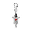 Lex & Lu Sterling Silver 3-D Enameled Crystals Moped Clasp Charm - 2 - Lex & Lu