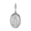 Lex & Lu Sterling Silver Miraculous Medal w/Lobster Clasp Charm LAL108230 - Lex & Lu