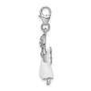 Lex & Lu Sterling Silver Enameled Crystals Angel w/Lobster Clasp Charm - 2 - Lex & Lu