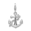 Lex & Lu Sterling Silver 3-D Enameled Anchorw/Lobster Clasp Charm - 3 - Lex & Lu