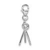 Lex & Lu Sterling Silver 3-D Enameled Telescopew/Lobster Clasp Charm - 2 - Lex & Lu Lex & Lu Sterling Silver 3-D Enameled Telescopew/Lobster Clasp Charm - 2 - Lex & Lu