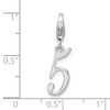 Lex & Lu Sterling Silver Number 5 w/Lobster Clasp Charm - 4 - Lex & Lu