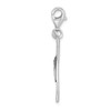 Lex & Lu Sterling Silver Antiqued Skis w/Lobster Clasp Charm - 2 - Lex & Lu