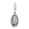 Lex & Lu Sterling Silver Antiqued BELIEVE w/Lobster Clasp Charm - 5 - Lex & Lu