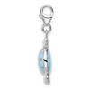 Lex & Lu Sterling Silver Enameled Piece of Candy in Wrapper Clasp Charm - 2 - Lex & Lu