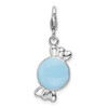 Lex & Lu Sterling Silver Enameled Piece of Candy in Wrapper Clasp Charm - 3 - Lex & Lu