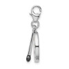 Lex & Lu Sterling Silver Enameled 3-D Palette and Brush w/Lobster Clasp Charm - 2 - Lex & Lu