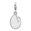 Lex & Lu Sterling Silver Enameled 3-D Palette and Brush w/Lobster Clasp Charm - 3 - Lex & Lu