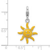 Lex & Lu Sterling Silver Enameled 3-D Sunshine w/Lobster Clasp Charm - 4 - Lex & Lu