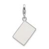 Lex & Lu Sterling Silver Enameled 3-D Ace w/Lobster Clasp Charm - 3 - Lex & Lu