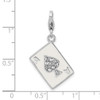 Lex & Lu Sterling Silver Enameled 3-D Ace w/Lobster Clasp Charm - 4 - Lex & Lu