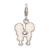 Lex & Lu Sterling Silver Enameled Kissing Couple w/Lobster Clasp Charm - 3 - Lex & Lu