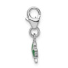 Lex & Lu Sterling Silver Enameled Clover w/Lobster Clasp Charm - 2 - Lex & Lu