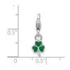 Lex & Lu Sterling Silver Enameled Clover w/Lobster Clasp Charm - 4 - Lex & Lu