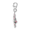 Lex & Lu Sterling Silver Enameled Flower w/Lobster Clasp Charm - 2 - Lex & Lu