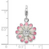 Lex & Lu Sterling Silver Enameled Flower w/Lobster Clasp Charm - 4 - Lex & Lu