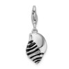 Lex & Lu Sterling Silver 3-D Enameled Shell w/Lobster Clasp Charm LAL108466 - 3 - Lex & Lu