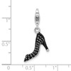 Lex & Lu Sterling Silver w/Rhodium 3-D Enameled High Heel w/Lobster Clasp Char - 4 - Lex & Lu