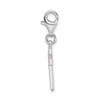 Lex & Lu Sterling Silver w/Rhodium Enameled Cross Clasp Charm LAL108530 - 2 - Lex & Lu