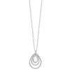 Lex & Lu Sterling Silver Diamond Mystique 18'' Triple Teardrop Necklace - 2 - Lex & Lu