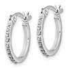 Lex & Lu Sterling Silver Diamond Mystique Round Hoop Earrings & Bangle Set - 2 - Lex & Lu