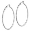 Lex & Lu Sterling Silver Diamond Mystique Round Hoop Earrings LAL108613 - 2 - Lex & Lu