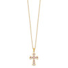 Lex & Lu Sterling Silver & Gold-plated Diamond & Ruby 18'' Cross Necklace - 2 - Lex & Lu