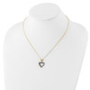 Lex & Lu Sterling Silver & Gold-plated Diamond & Ruby 18'' Heart Necklace - 4 - Lex & Lu